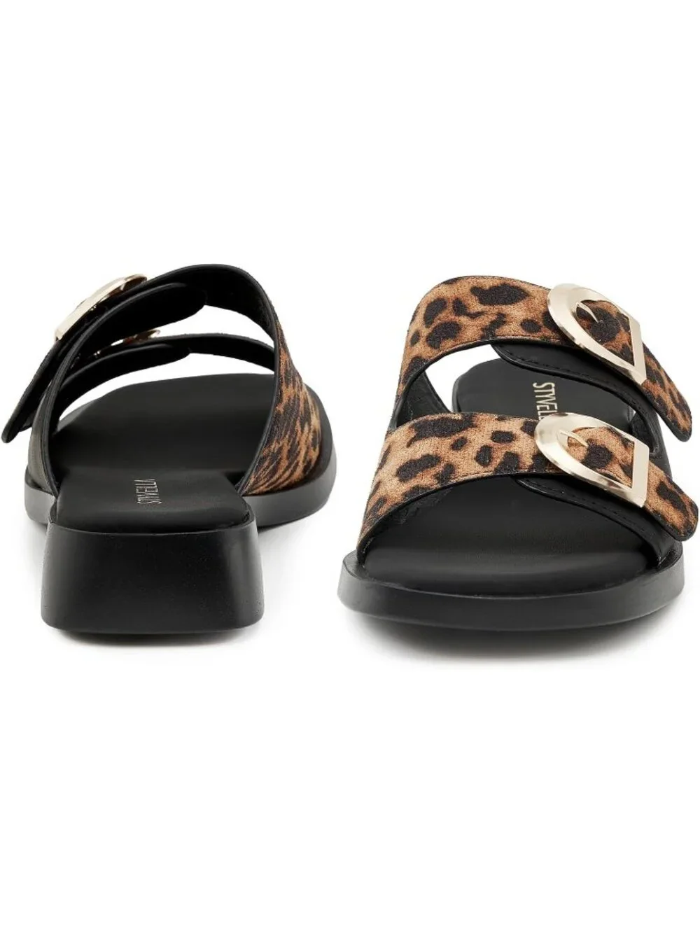 Women’s Tiger Black Comfortable Slip On Open Toe Minimalist Fashion Flat Sandals